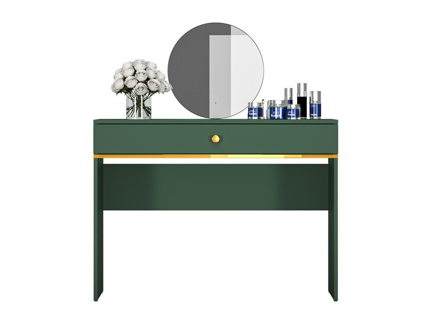 Макияжный столик Flonovu 108 (Темно-зеленый + Золотой)