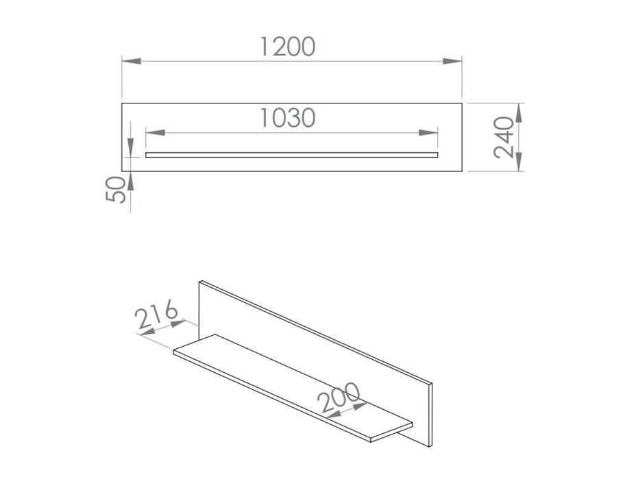 Настенная полка Flonovu 107 (Темно-зеленый)