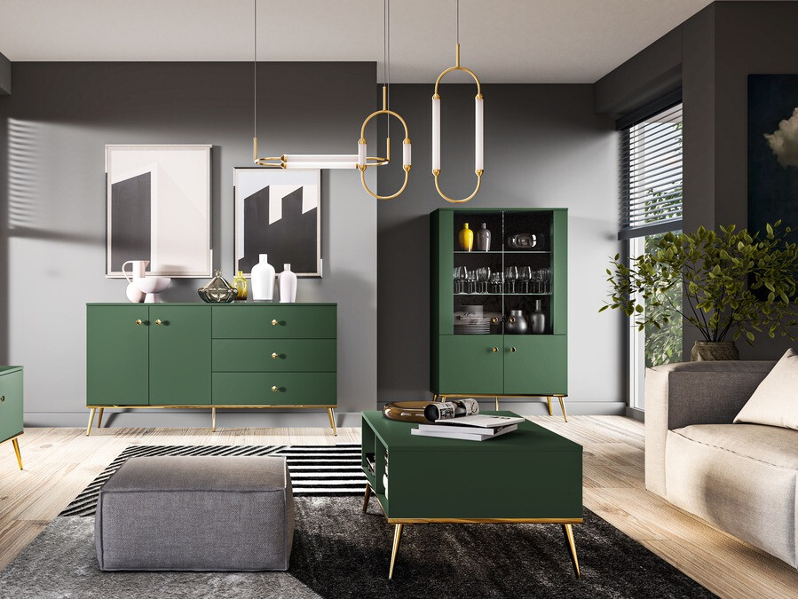 Plaukts Flonovu 101 (Tumši zaļš + Zelta)