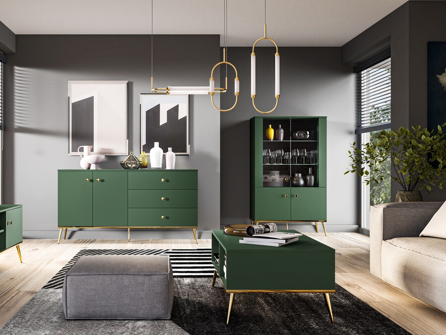 Plaukts Flonovu 101 (Tumši zaļš + Zelta)