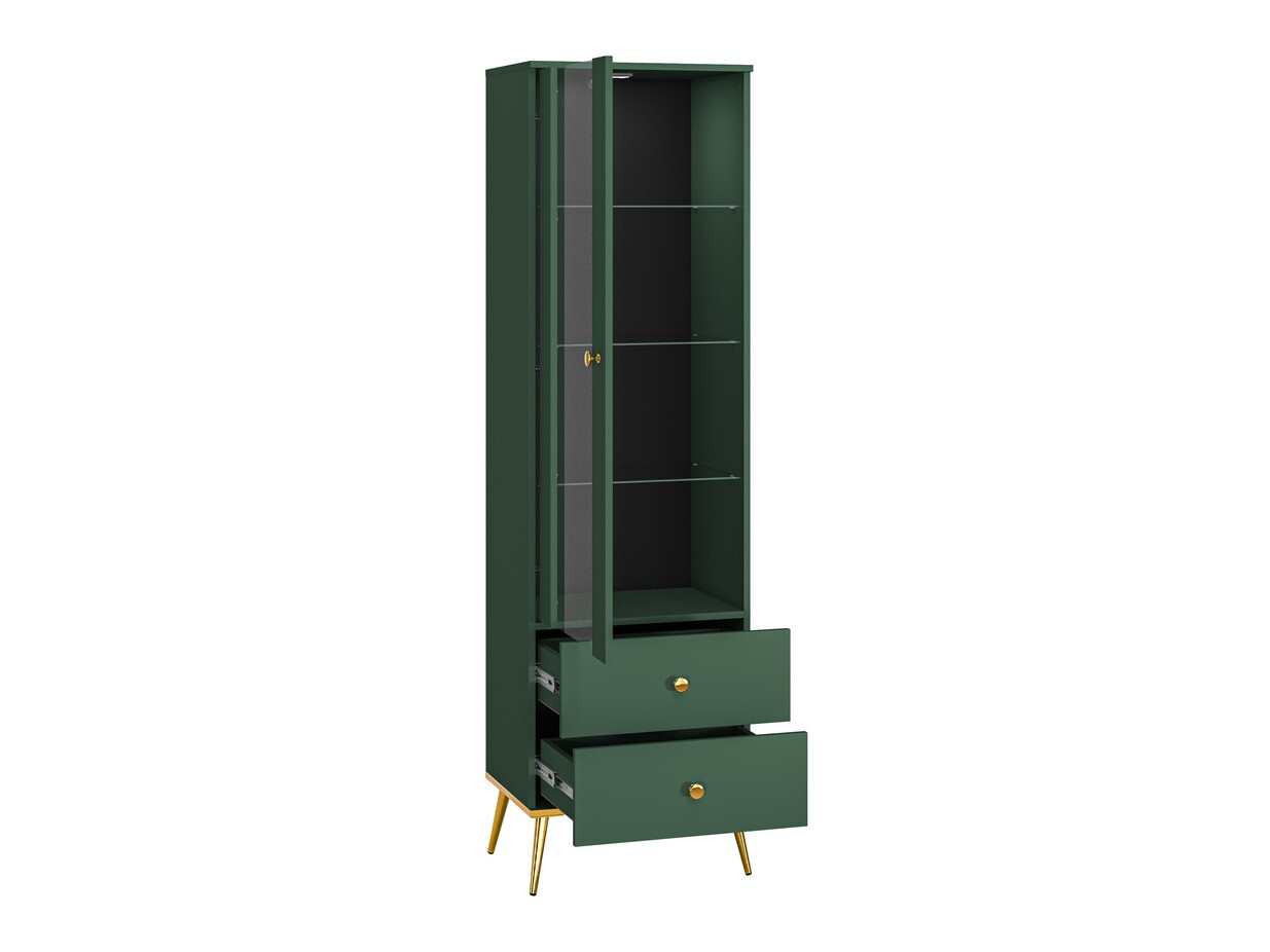 Стеллаж Flonovu 100 (Темно-зеленый + Золотой)
