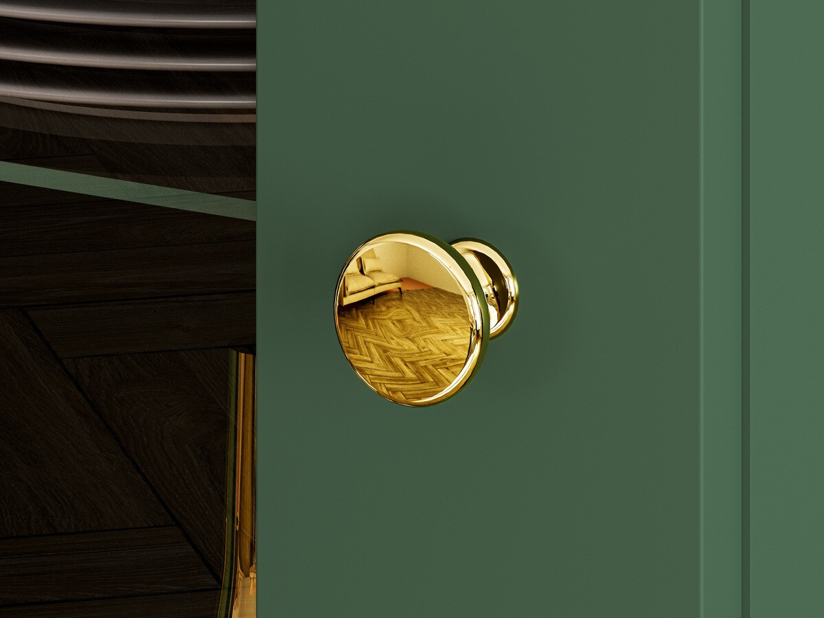 Стеллаж Flonovu 100 (Темно-зеленый + Золотой)