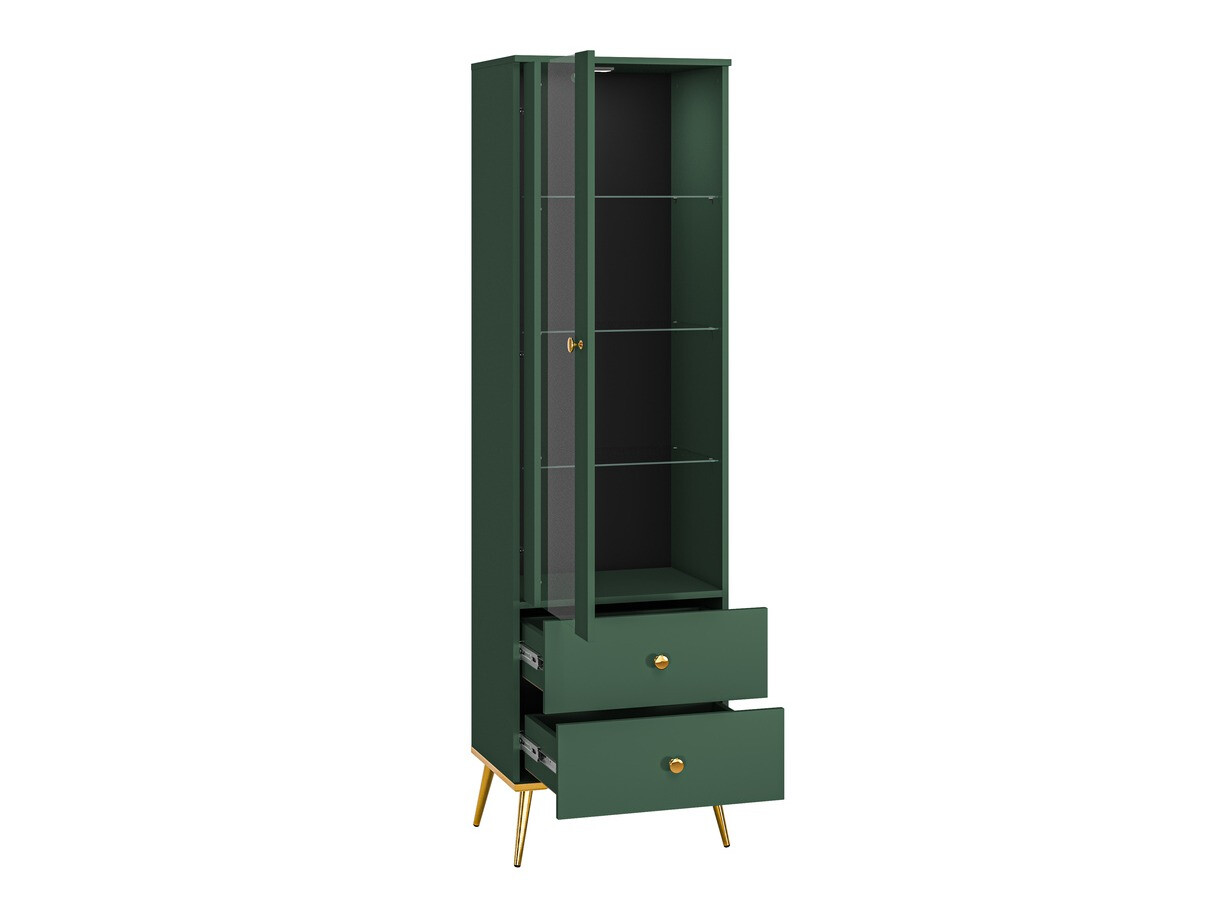 Стеллаж Flonovu 100 (Темно-зеленый + Золотой)