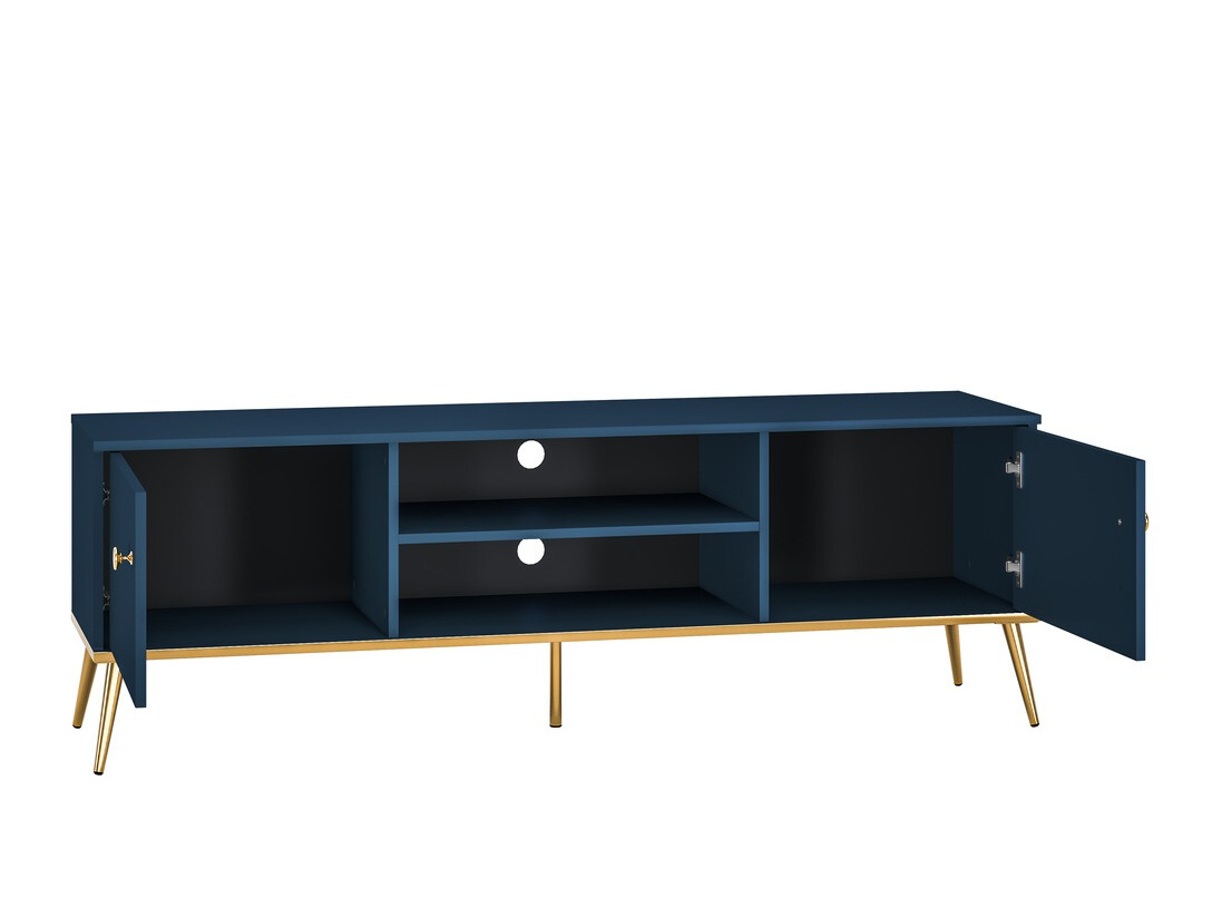 TV galds Flonovu 104 (Tumši zils + Zelta)