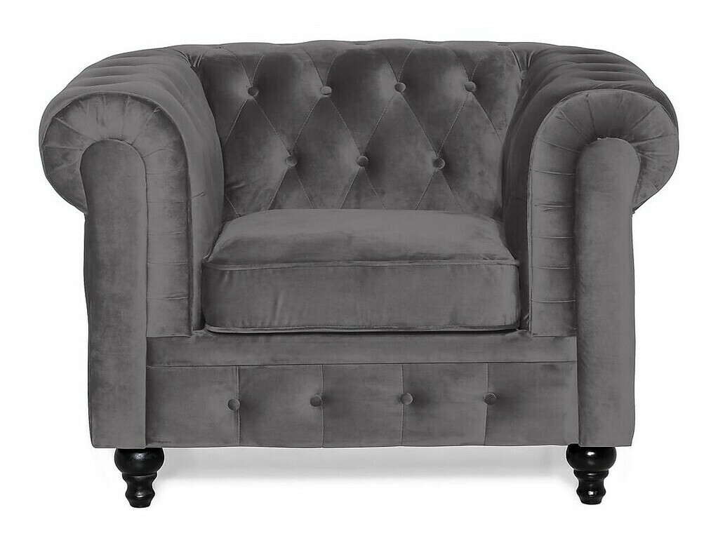 Chesterfield krēsls Manor House Ophfenu 100 (Tumši pelēks)