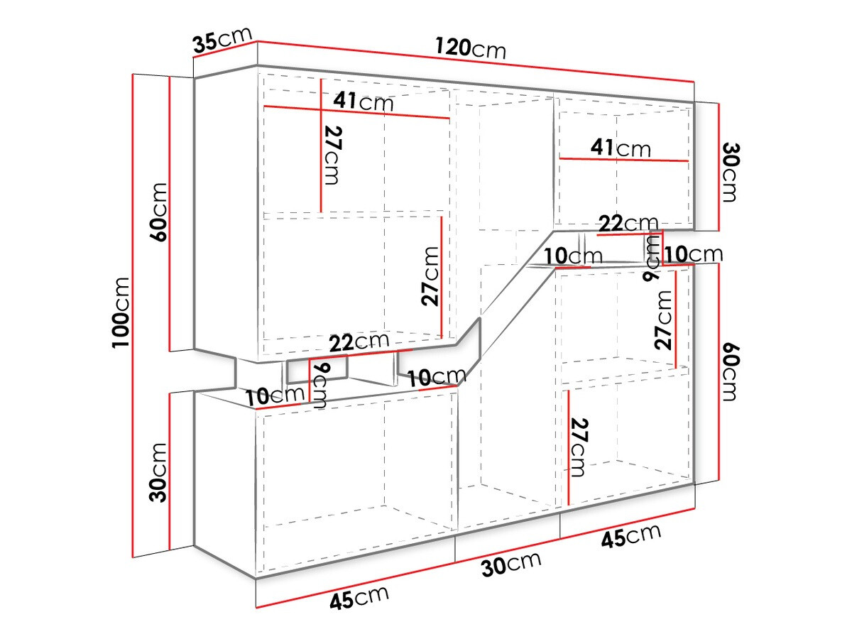 Шкафчик Comfivo Daldune 101 (Дуб вотан + Антрацит)