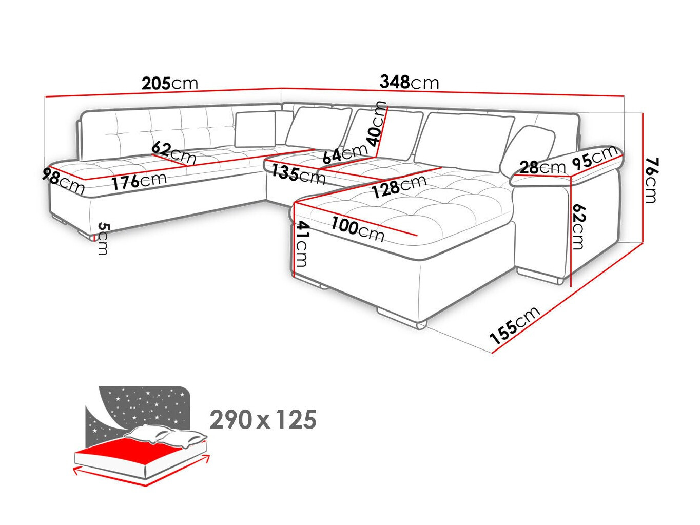Угловой диван Comfivo 180 (Horton 204.10)