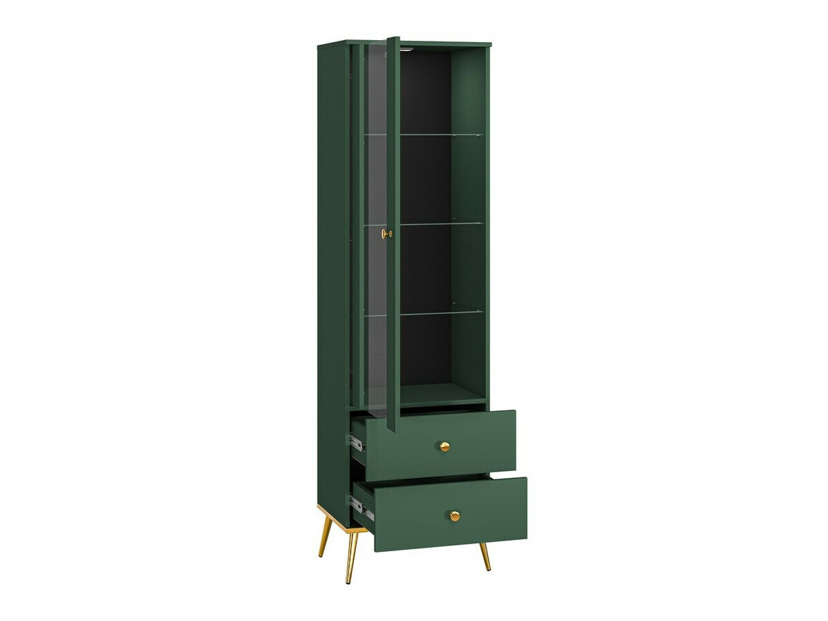 Viesistabas komplekts Flonovu 110 (Tumši zaļš + Zelta)