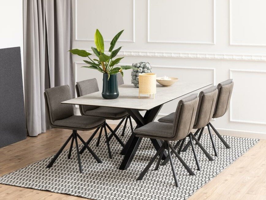 Cтол Norsica 394 (Светло-серый + Чёрный)