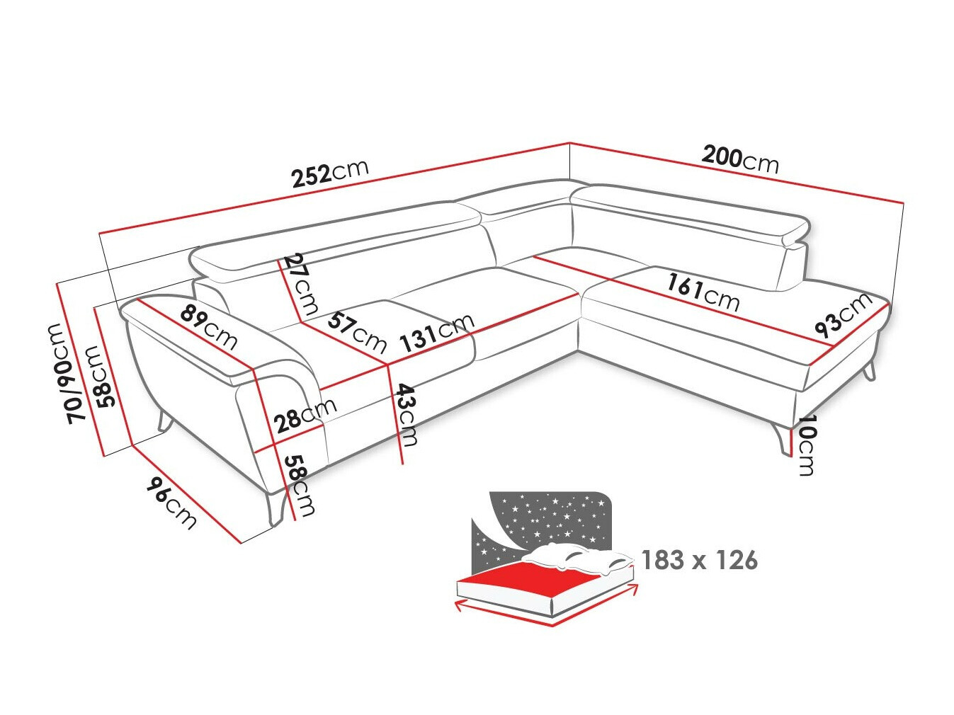 Угловой диван Lincoln 178 (Zetta 300)