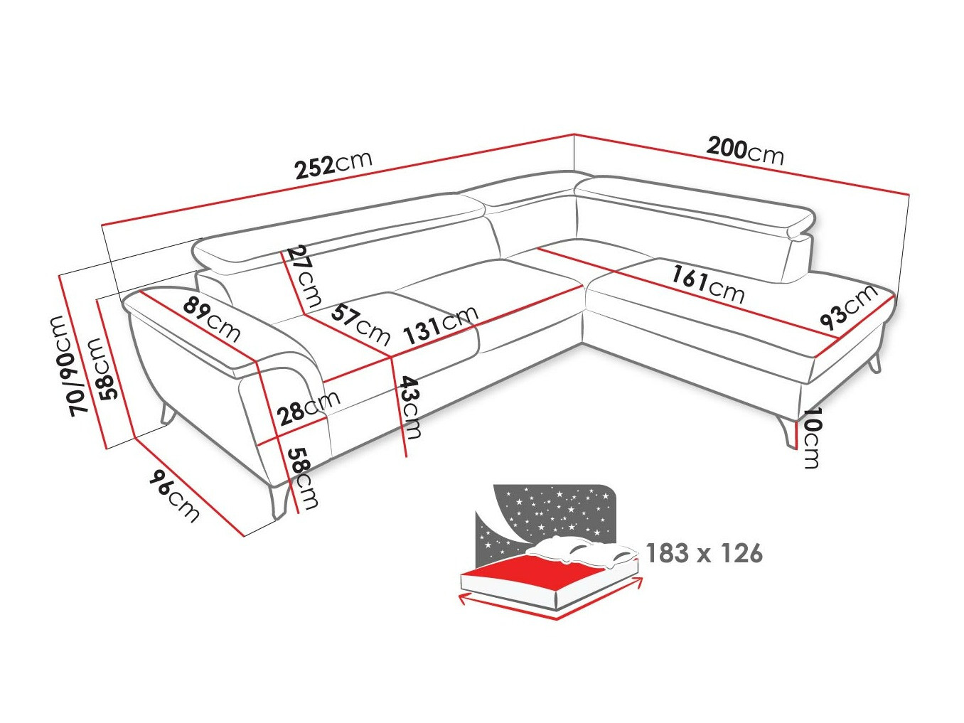 Угловой диван Lincoln 178 (Zetta 302)