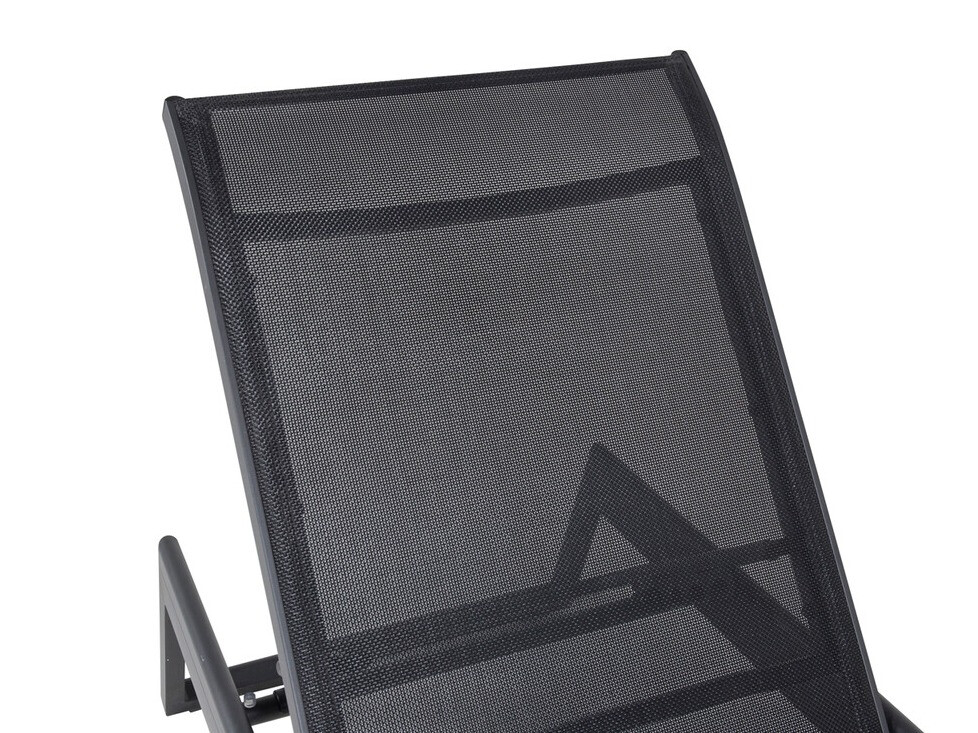 Sauļošanās krēsls Dallas 1082 (Melns)