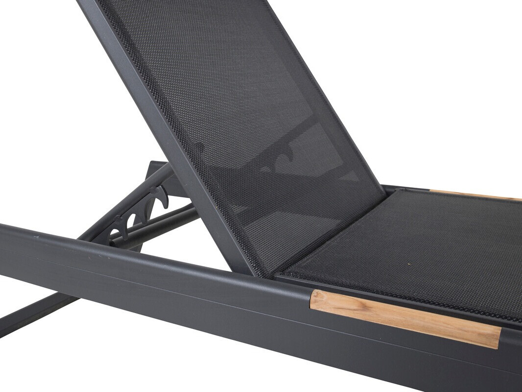 Sauļošanās krēsls Dallas 1082 (Melns)