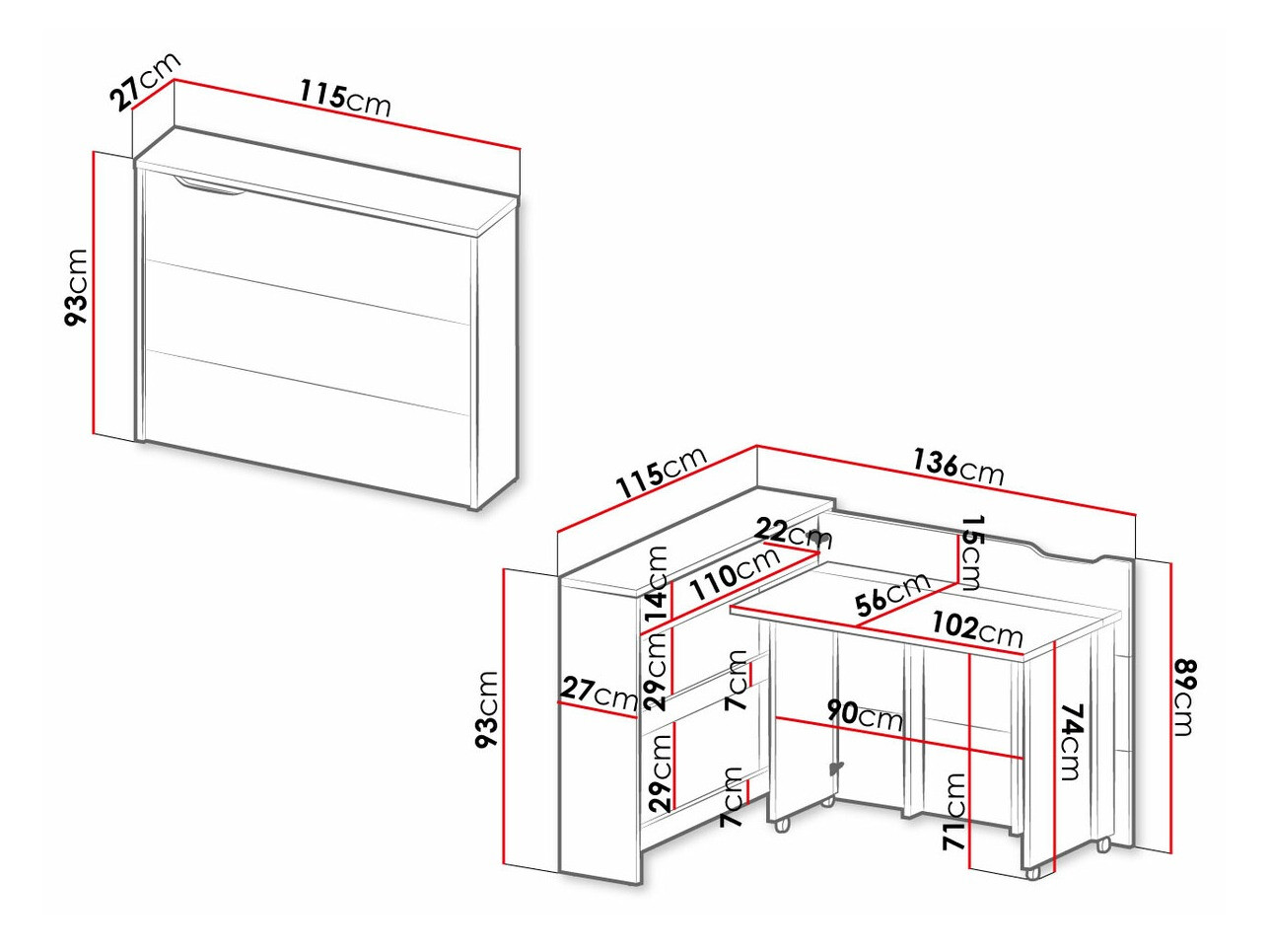 Угловой письменный стол Concept Pro Lenart Levfere 101 (Белый)