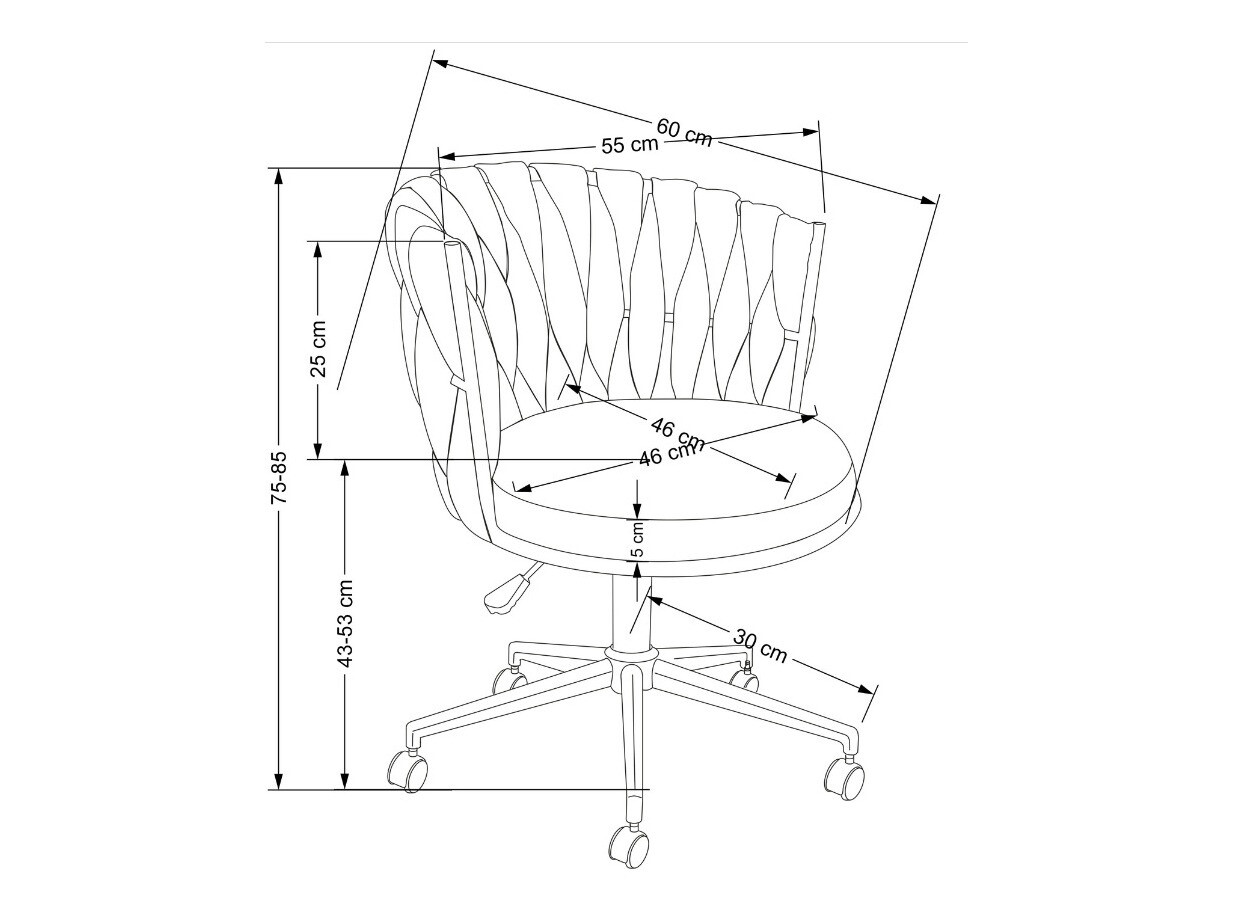 Biroja krēsls Houston 1406 (Krēms)