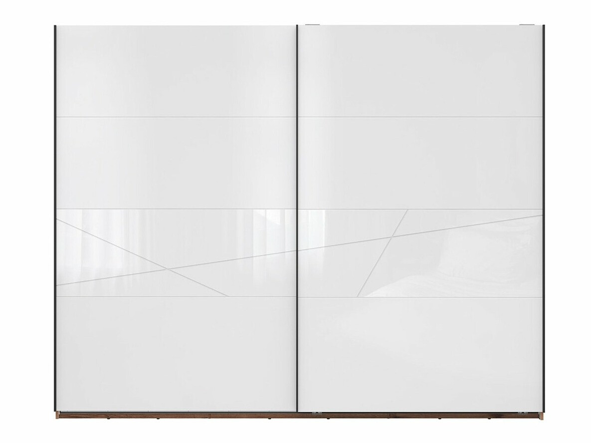 Шкаф Fivale 124 (Темный дуб делано + Глянцевый белый)