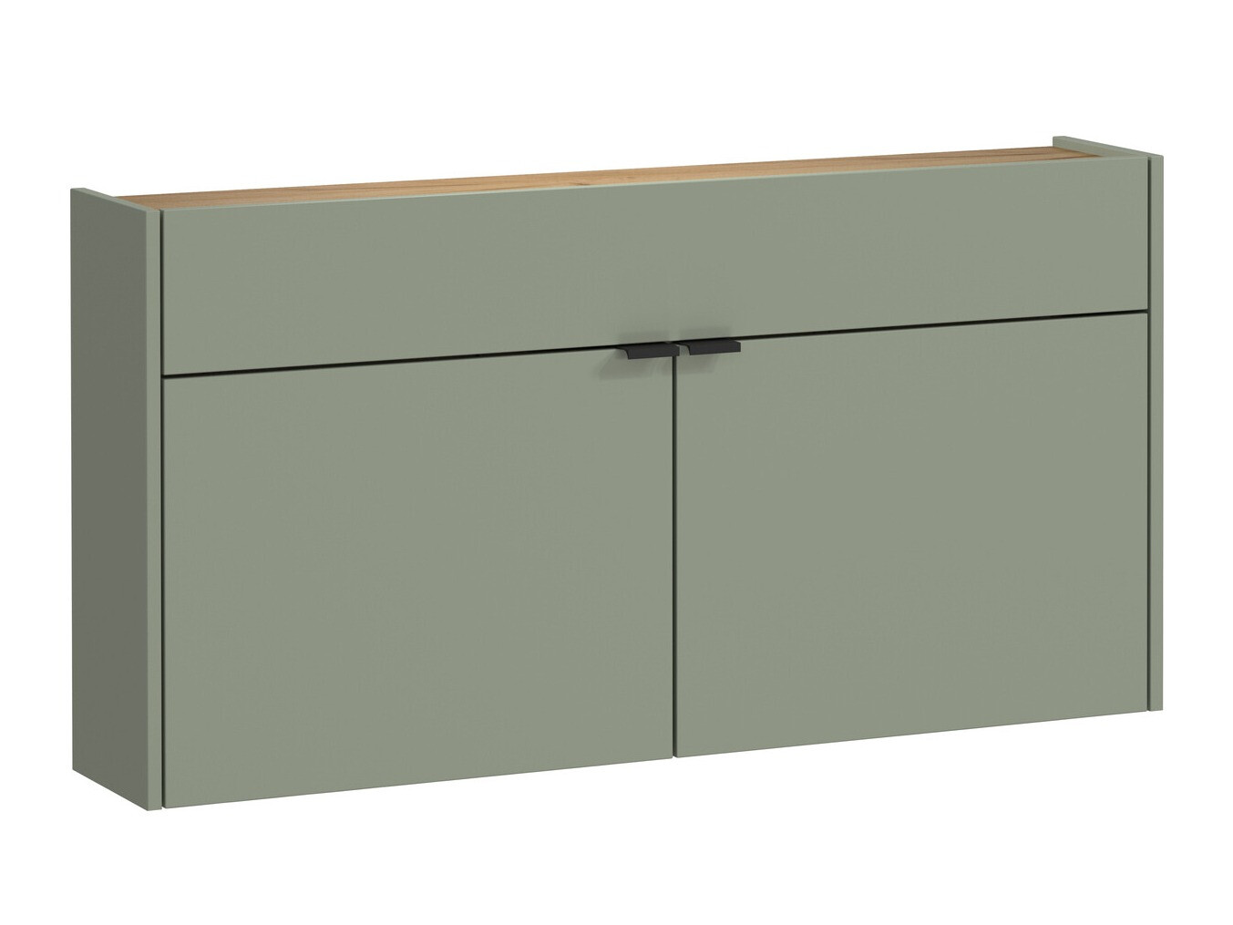 Apavu plaukts Cirsale 102 (Putekļaini zaļa + Navarra ozols)