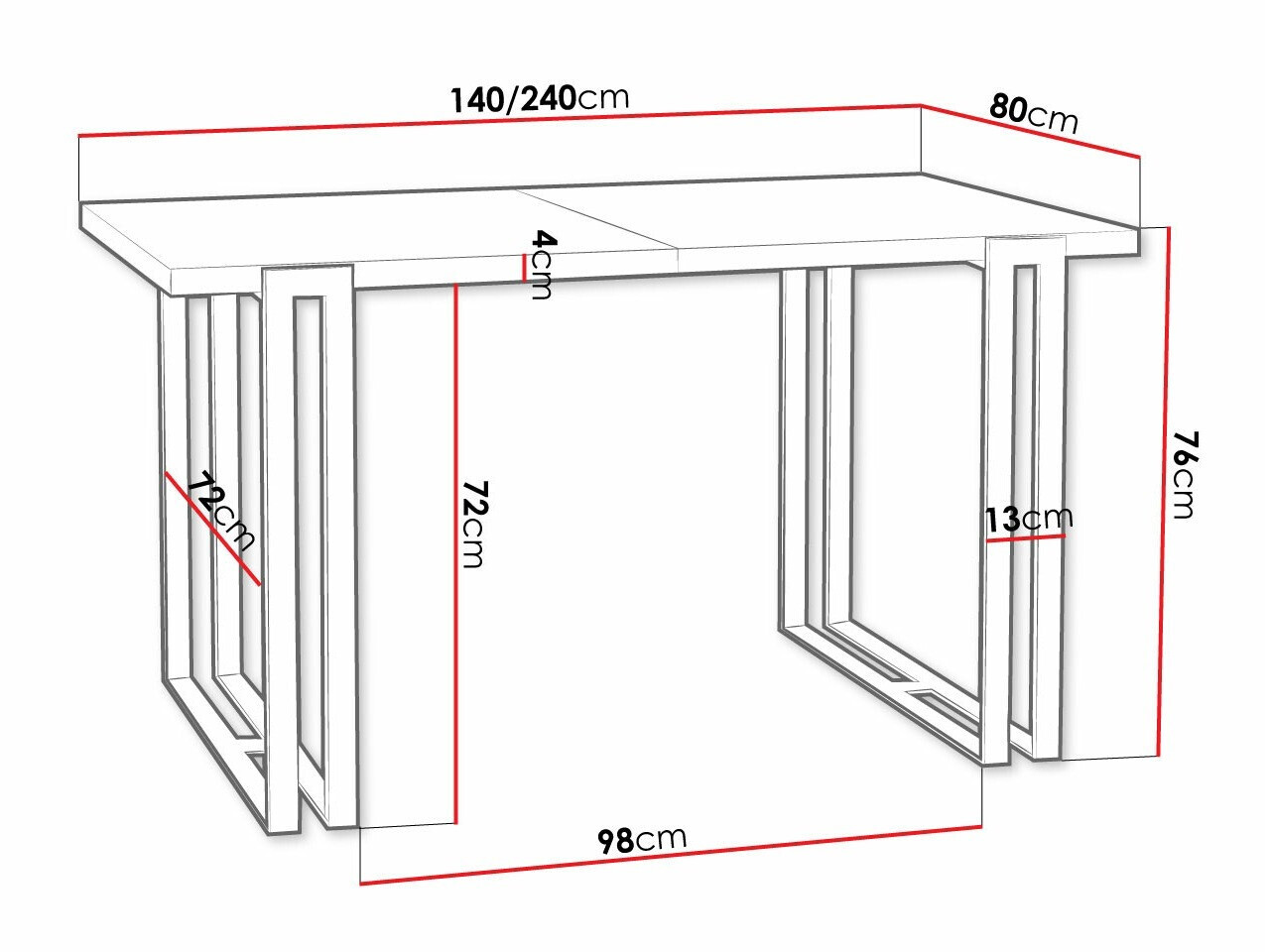Galds Comfivo Sors (Brūns + Melns)