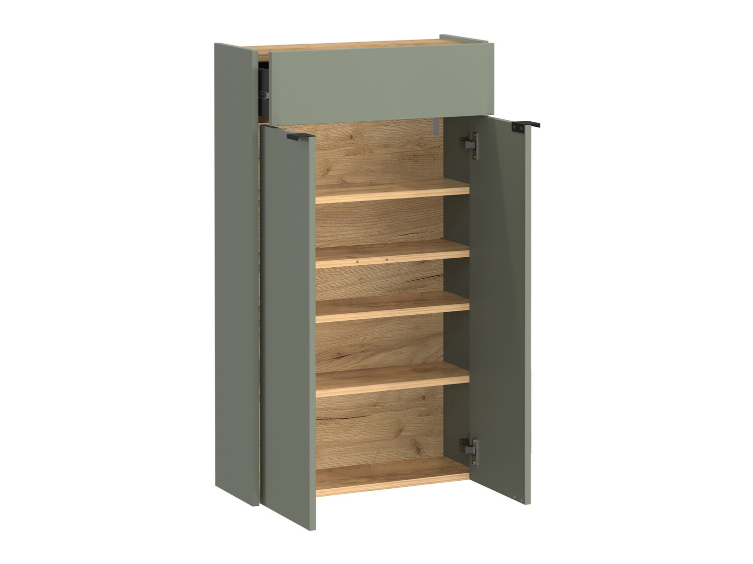 Полка для обуви Cirsale 101 (Пыльно-зеленый + Navarra дуб)