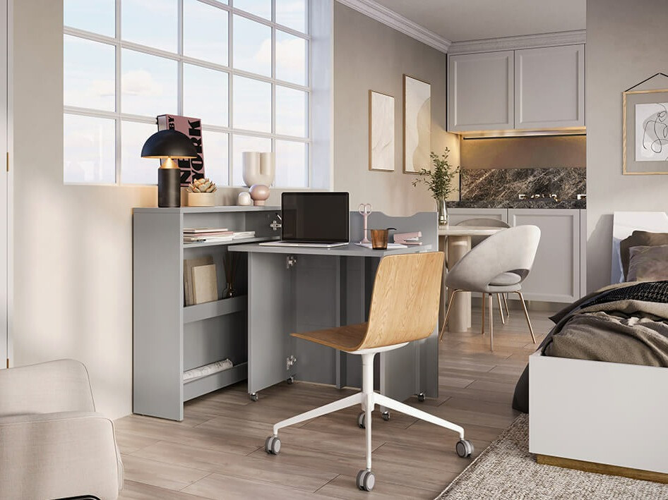 Stūra rakstāmgalds Concept Pro Lenart Levfere 156 (Pelēks)