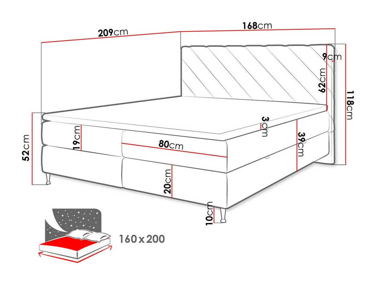 Kontinentālā gulta ComfiDream 176 (Fresh 32)