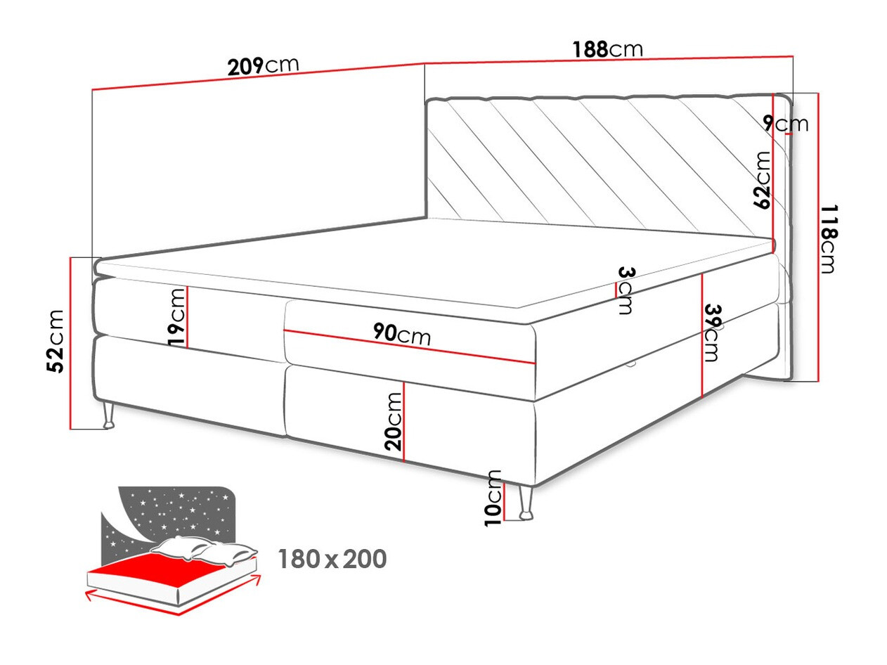 Kontinentālā gulta ComfiDream 176 (Fresh 32)