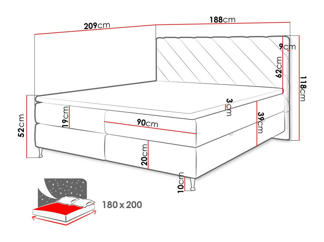 Континентальная кровать ComfiDream 176 (Fresh 1)