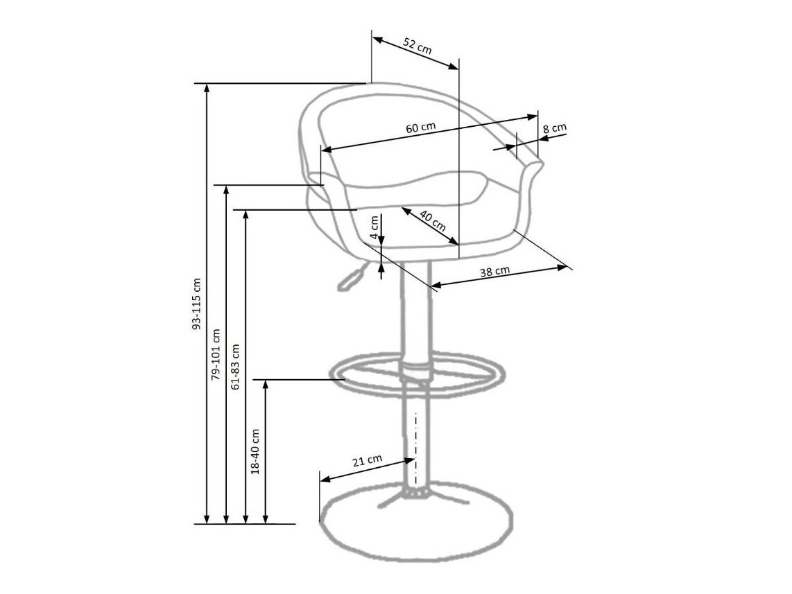 Низкий барный стул Houston 182