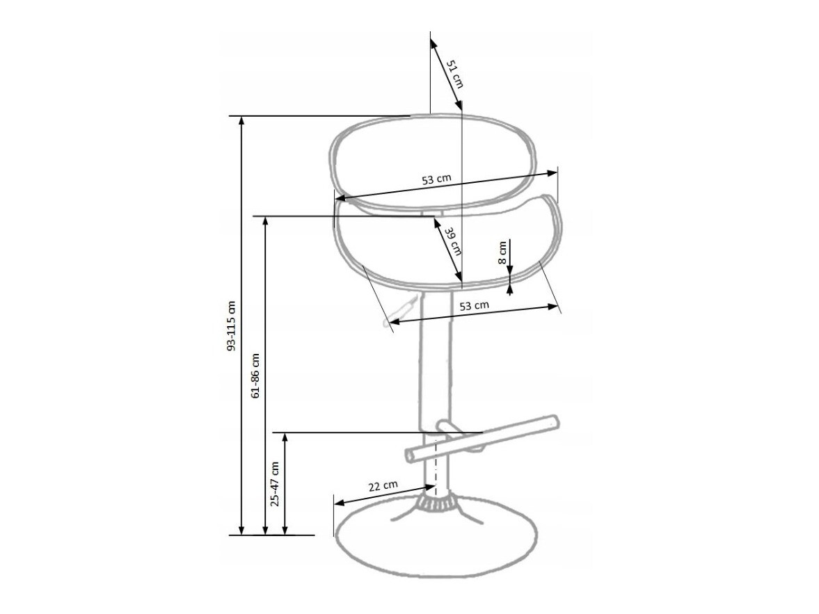 Низкий барный стул Houston 517 (Орех + Крем + Серебряный)