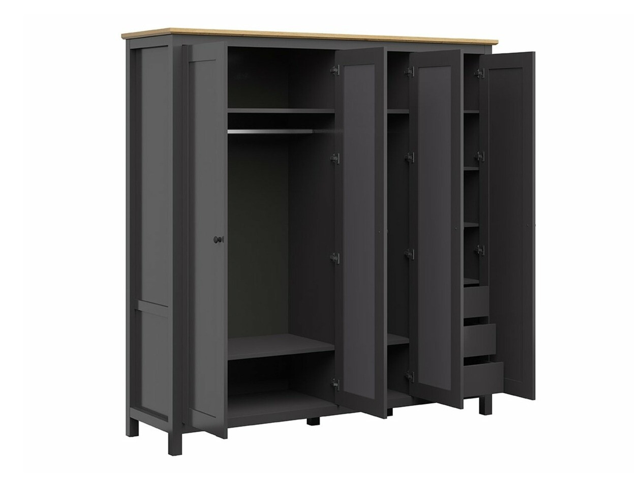 Шкаф Sordoro 133 (Графит + Artisan дуб)
