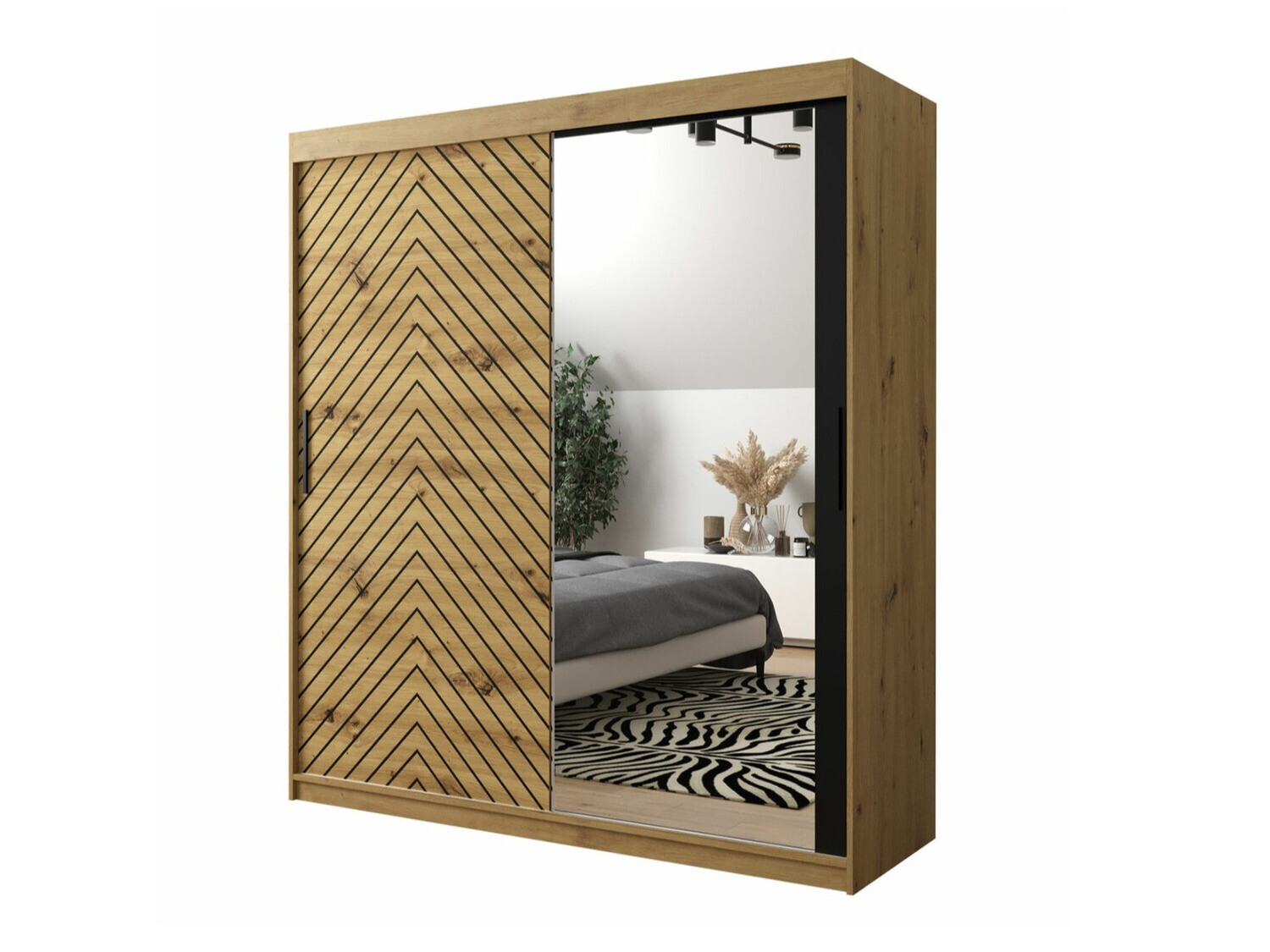 Шкаф Hartford 313 (Artisan дуб + Чёрный)