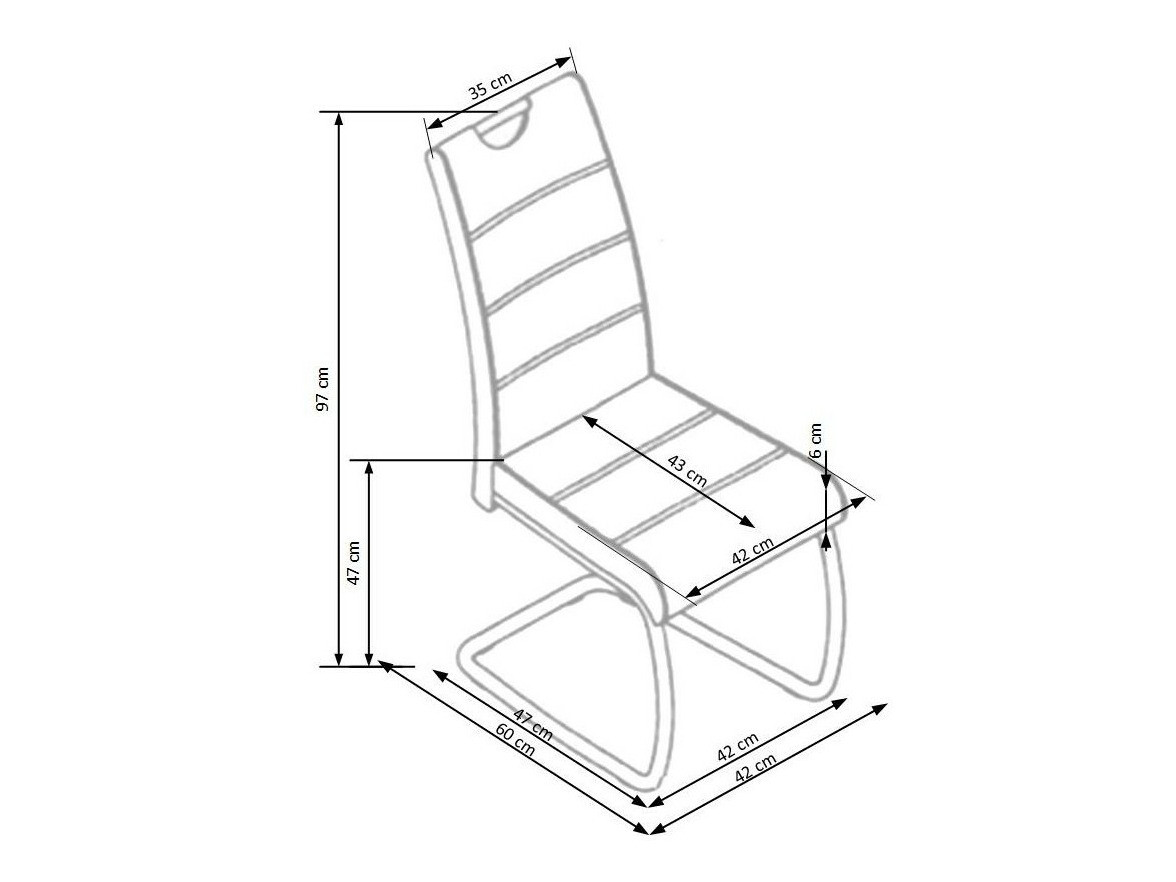 Krēsls Houston 255 (Balts)
