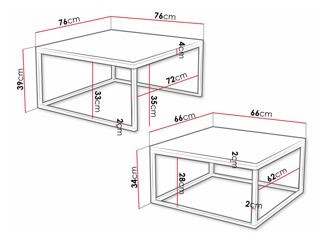 Комплект журнальных столиков Oswego 102 (Белый мрамор + Золотой)