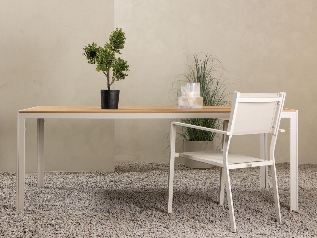 Садовый стол Dallas 3890 (Бежевый + Светлое дерево)