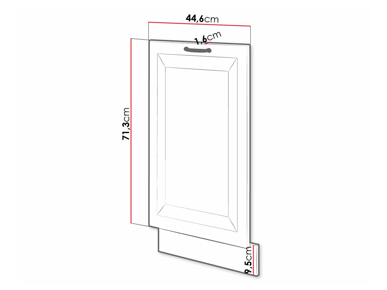 Trauku mazgājamās mašīnas durvis Retro Grey 146
