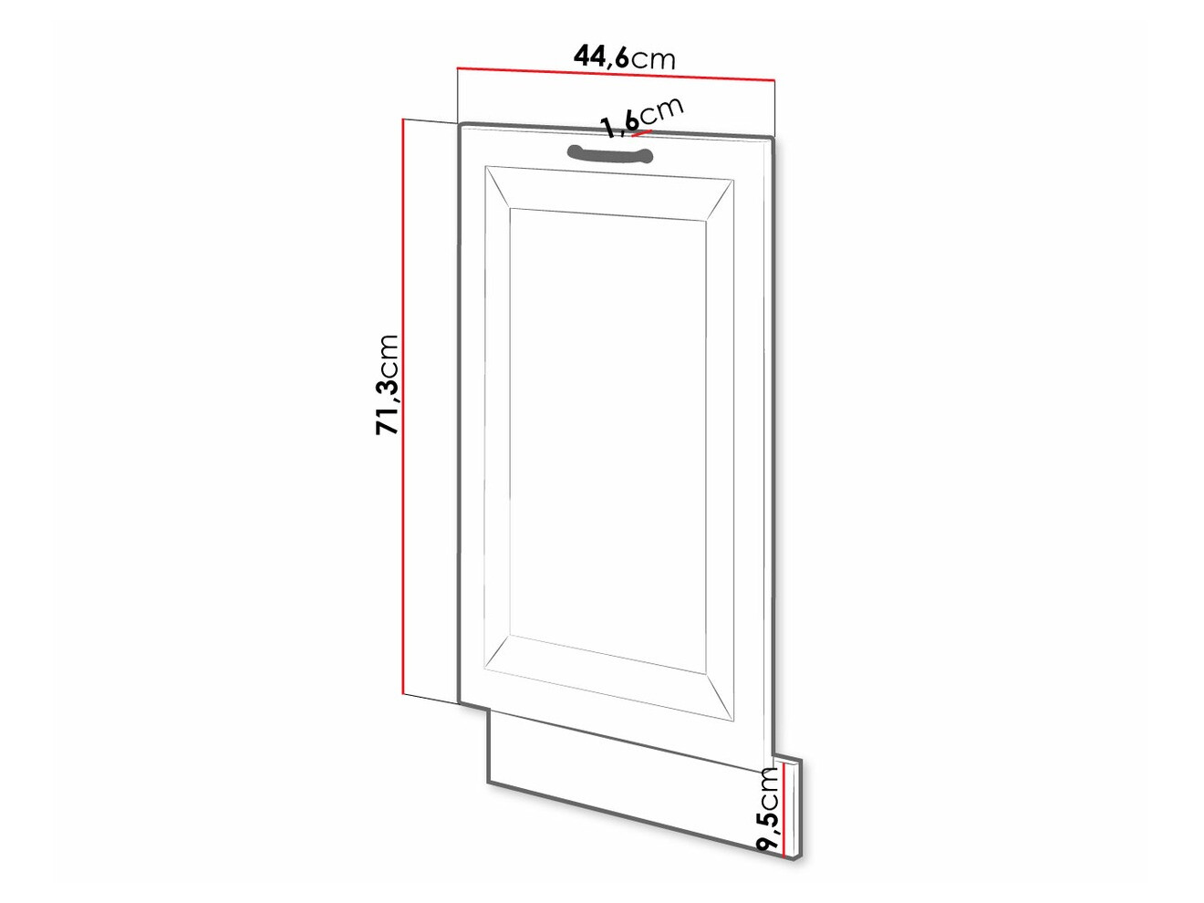 Trauku mazgājamās mašīnas durvis Retro White 146