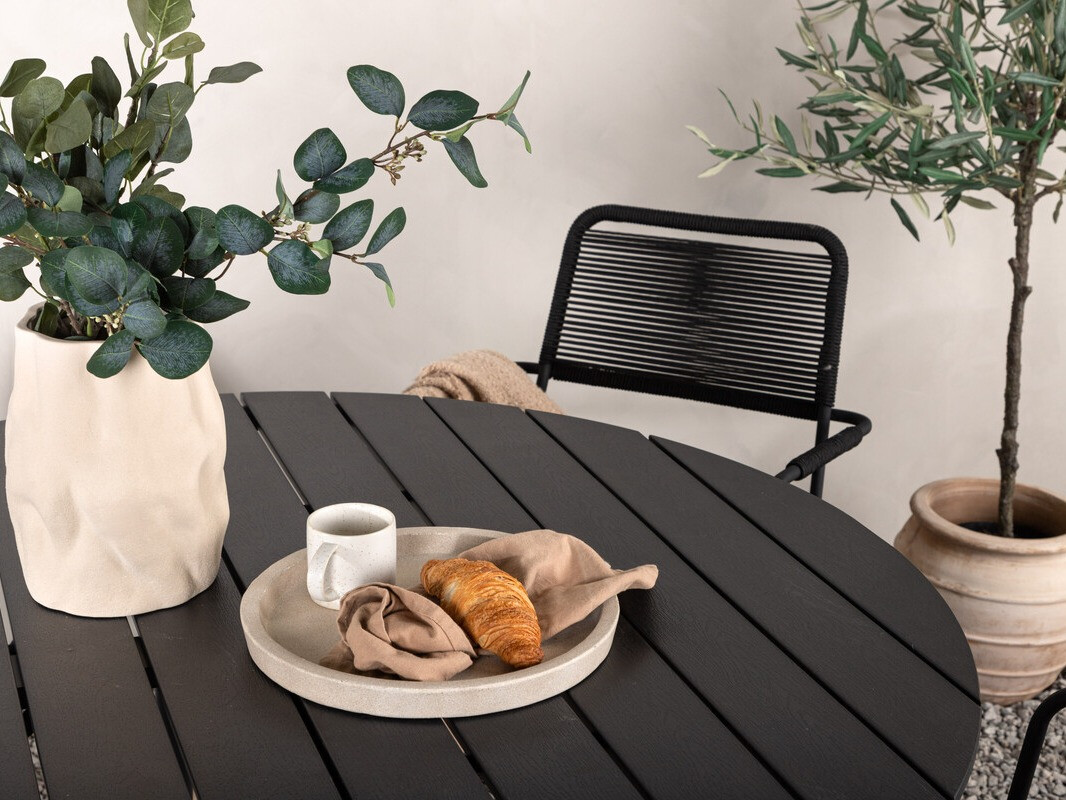 Galds un krēslu komplekts Dallas 3924 (Melns)