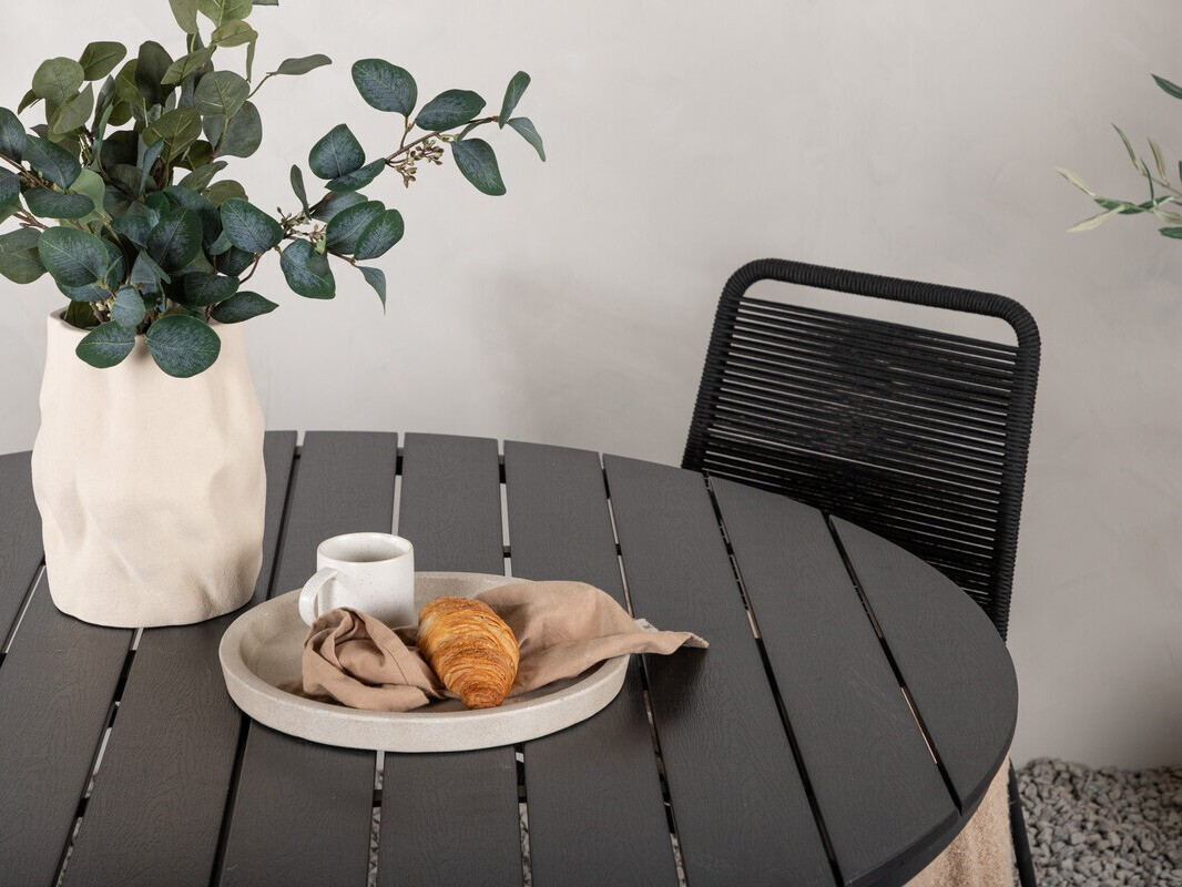 Galds un krēslu komplekts Dallas 3925 (Melns)