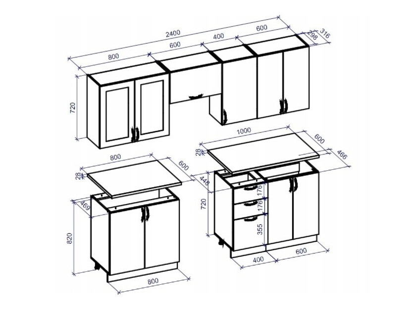 Virtuves komplekts Houston 1429