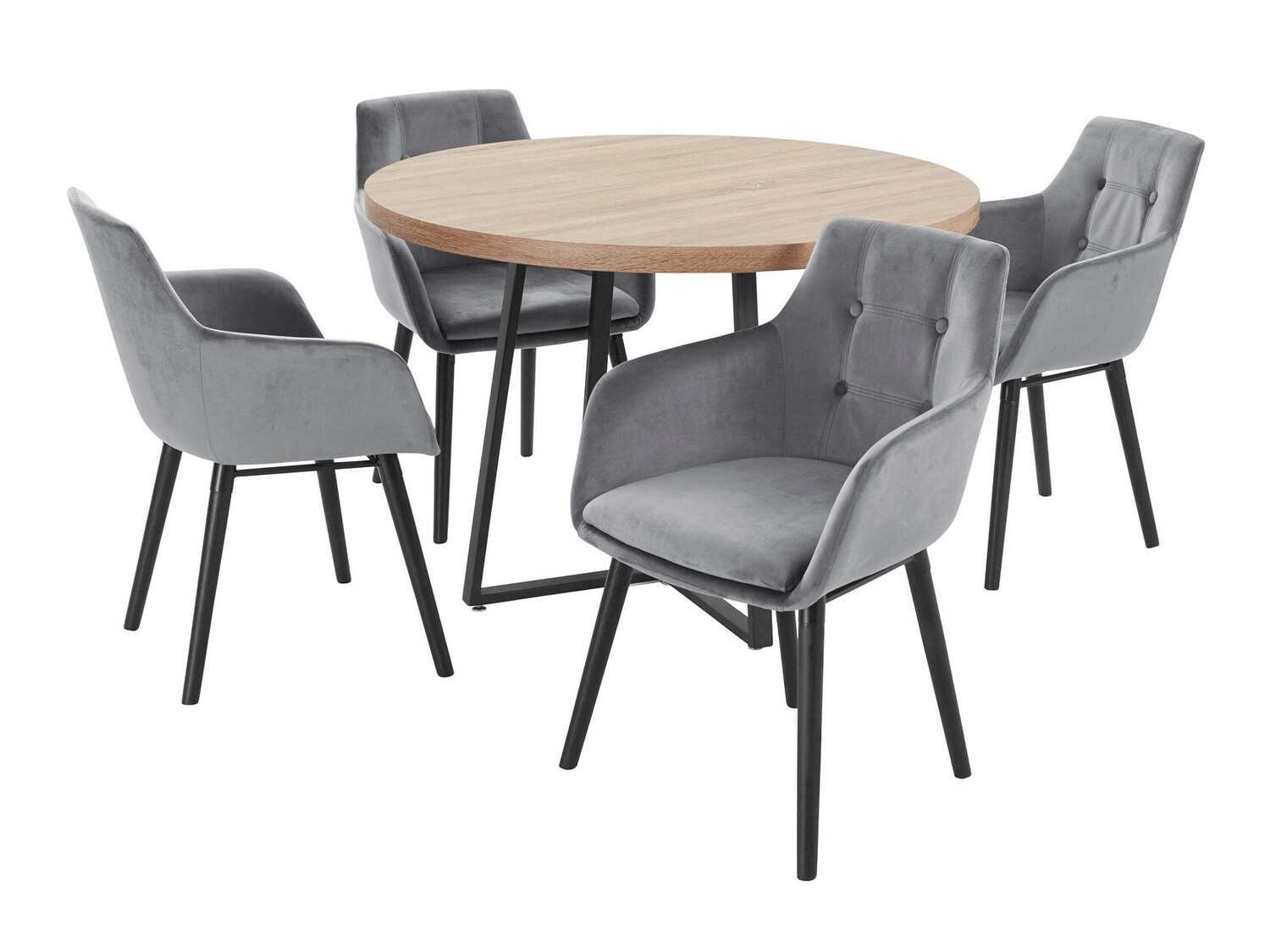 Ēdamistabas komplekts Tulsa 593 (Pelēks)