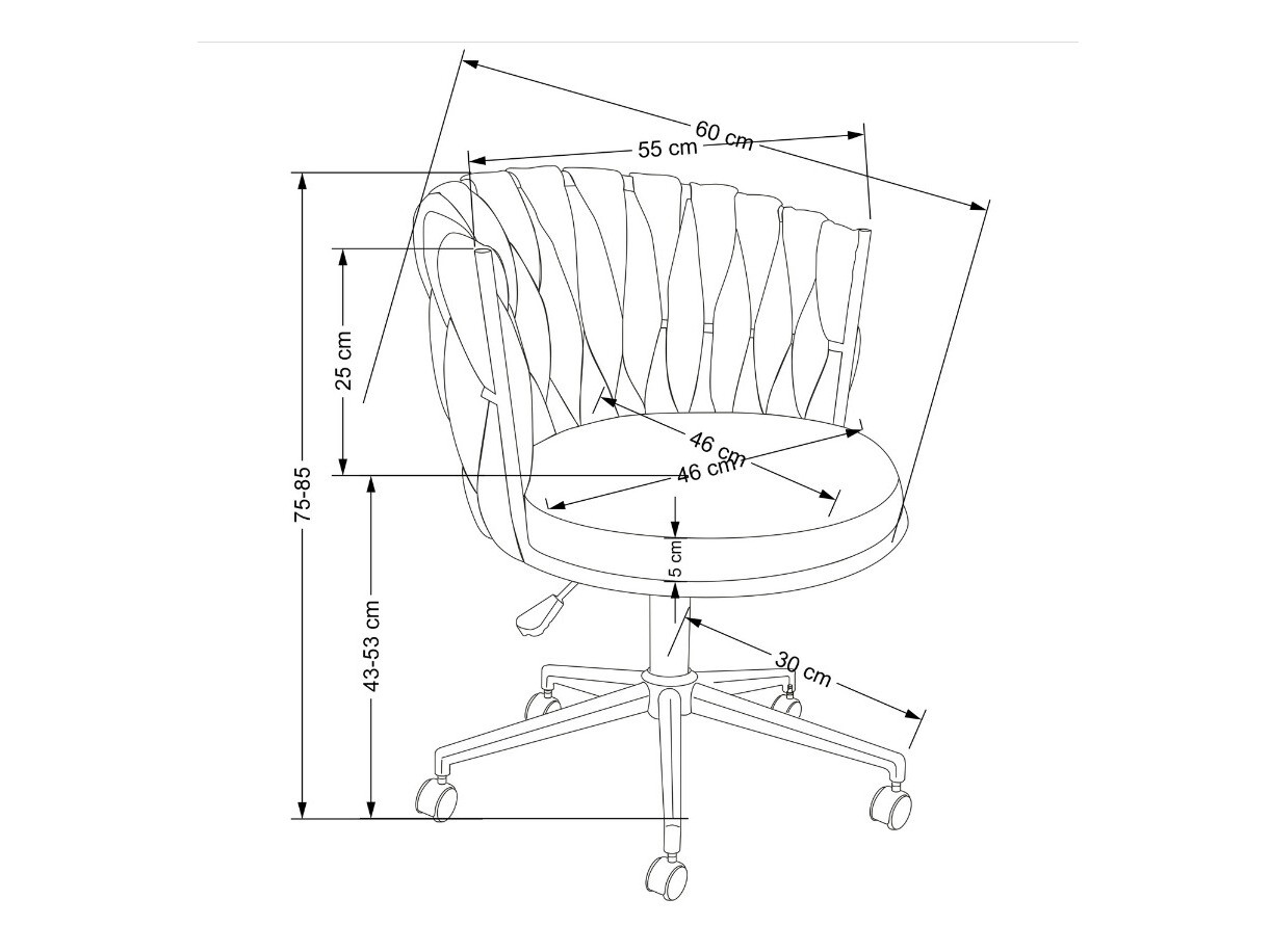 Biroja krēsls Houston 1406 (Pelēks)
