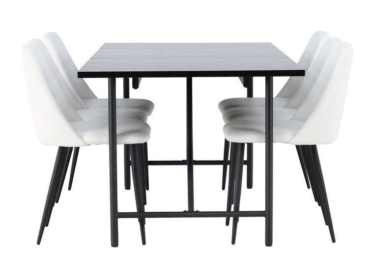 Ēdamistabas komplekts Dallas 3960 (Balts + Melns)