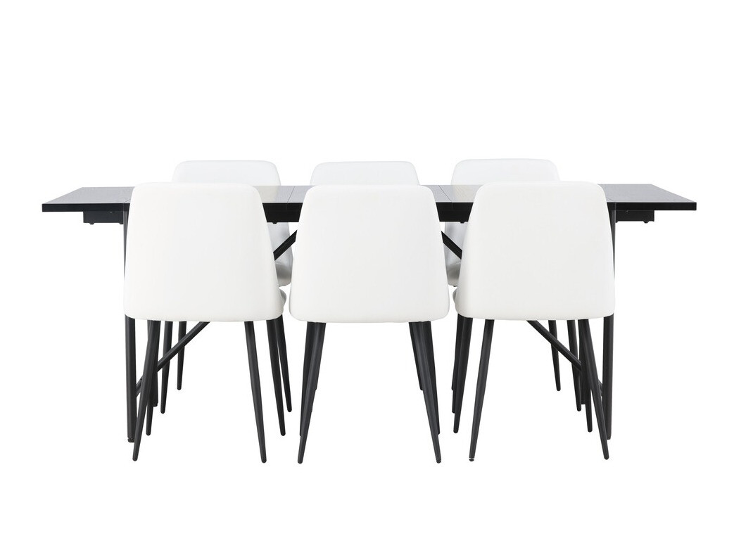 Обеденный гарнитур Dallas 3960 (Белый + Чёрный)