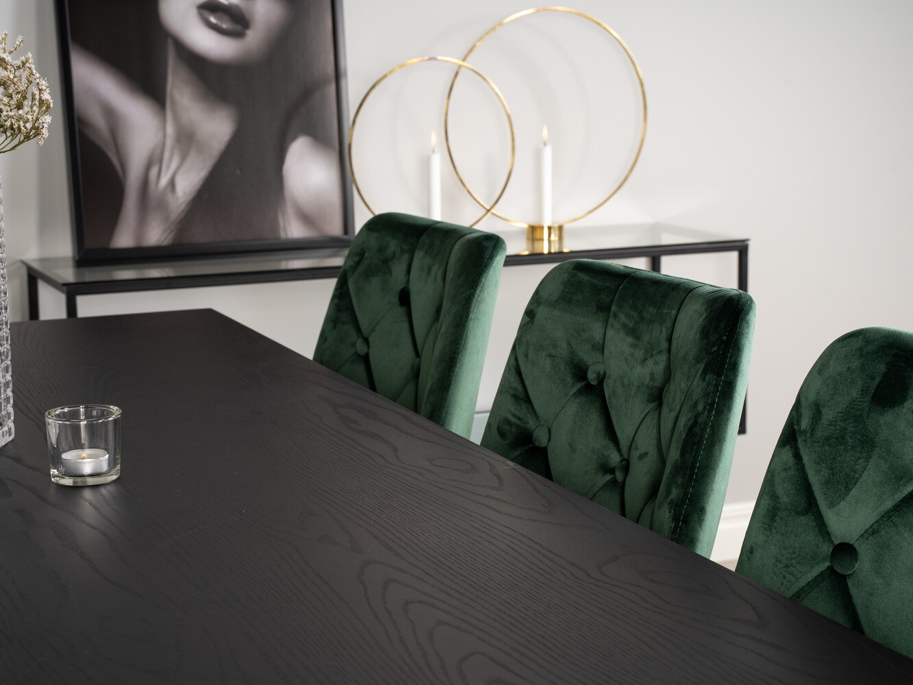 Ēdamistabas komplekts Dallas 1256 (Zaļš + Zelta)