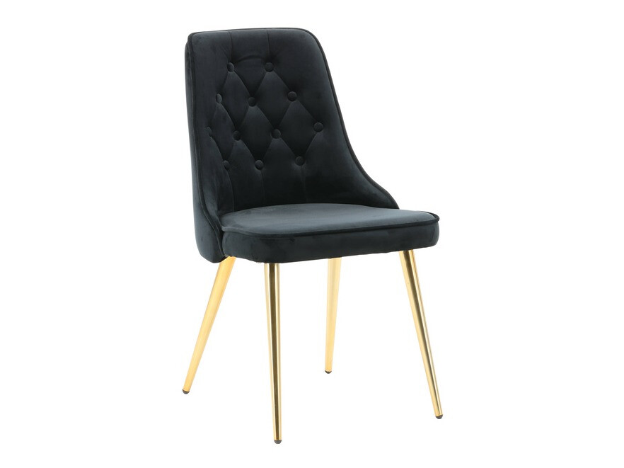 Обеденный гарнитур Dallas 1256 (Чёрный + Золотой)