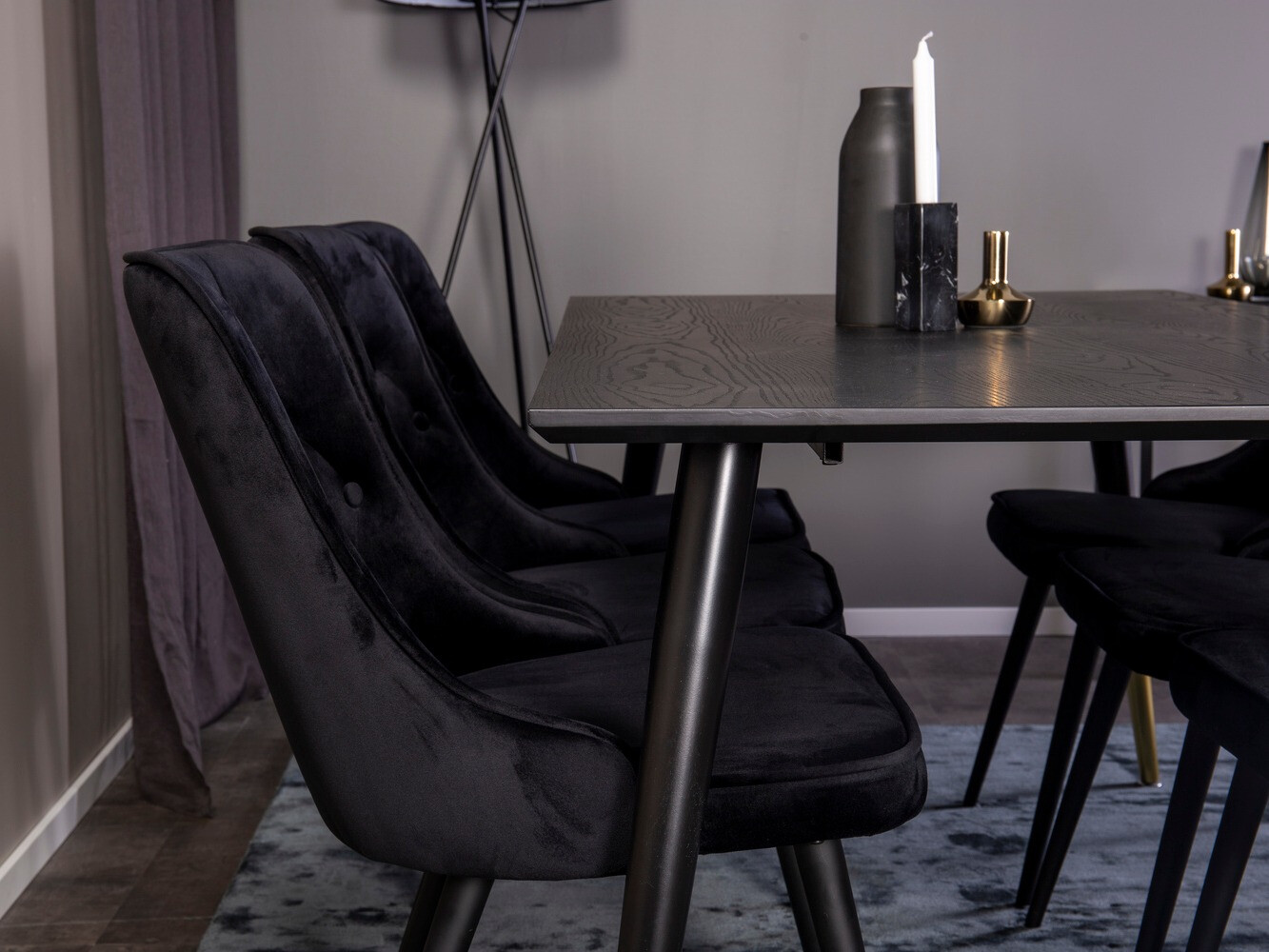 Обеденный гарнитур Dallas 1256 (Чёрный)