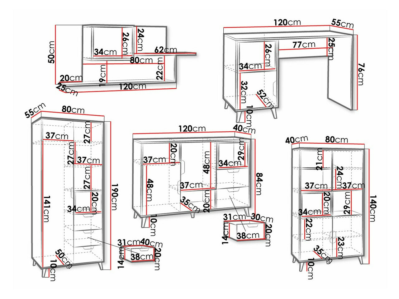 Bērnu istabas komplekts Domvera 117