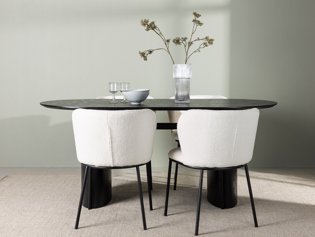 Ēdamistabas komplekts Dallas 3990 (Melns)