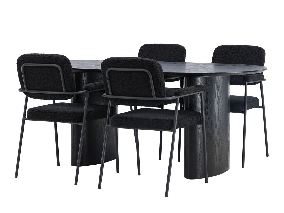 Ēdamistabas komplekts Dallas 3996 (Melns)