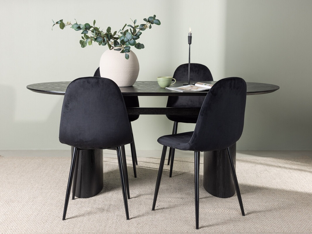 Ēdamistabas komplekts Dallas 3998 (Melns)